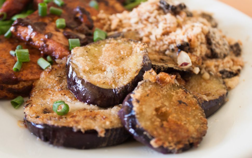 Leibspeise Panierte Auberginen Tageswoche